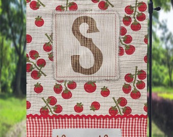 DIGITAL FILE Tomato Vine Summer Garden Flag Sublimation Template