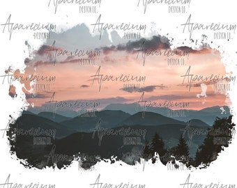DIGITAL FILE Mountain Scene Sublimation Design