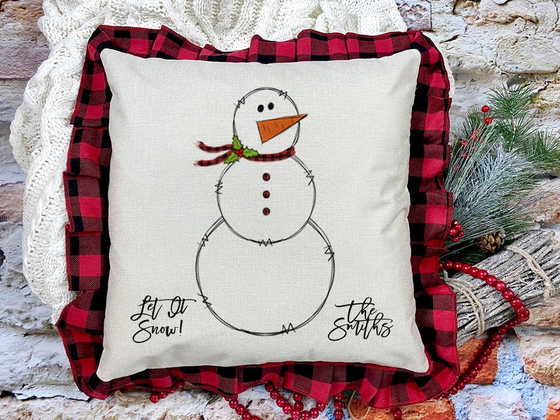 Download Red Buffalo Plaid Snowman Christmas Sublimation Design | Etsy