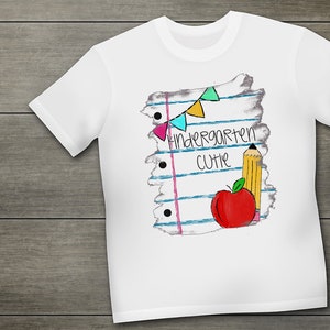 ARCHIVO DIGITAL Diseño de sublimación de regreso a clases de Kindergarten Cutie