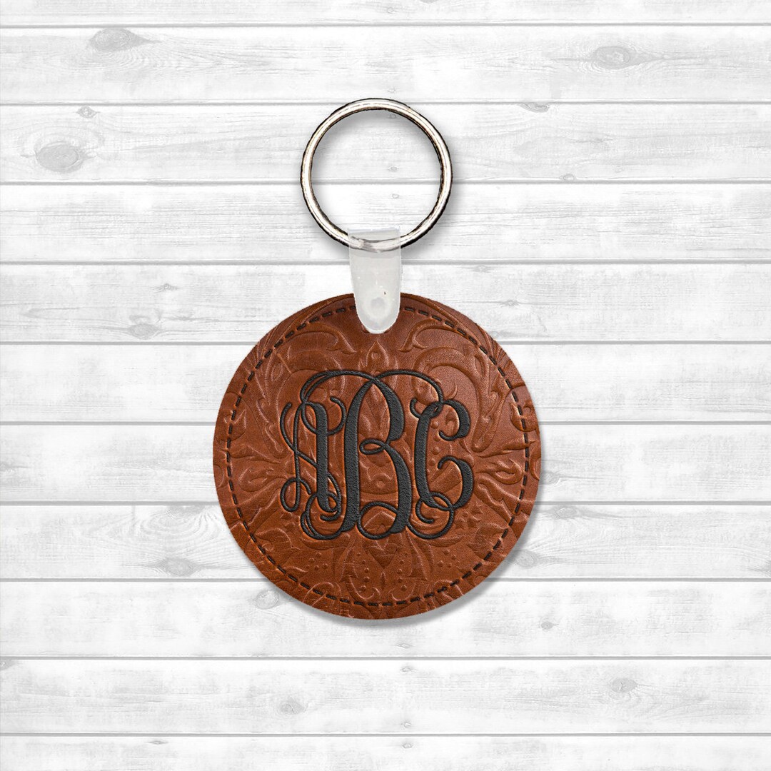 Embossed Keychain DIGITAL FILE Round Embossed Leather Look Keychain Sublimation Design - Etsy