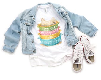 DIGITAL FILE Vintage Hen on a Nest Pyrex Sublimation Design