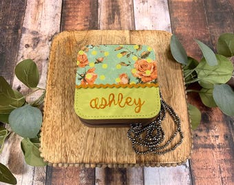 DIGITAL FILE Vintage Floral Polka Dot Jewelry Box Sublimation Template