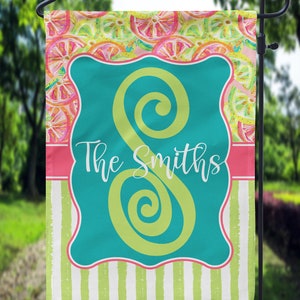 DIGITAL FILE Summer Citrus Garden Flag Sublimation Template