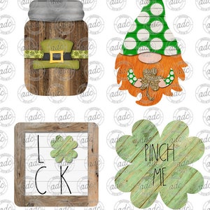 DIGITAL FILE St. Patrick&#39;s Day Tiered Tray Sublimation Design Template Bundle