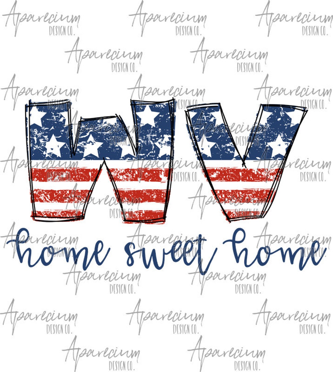 DIGITAL FILE Distressed American Flag West Virginia State Abbreviation
