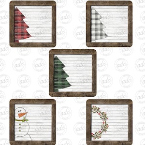 DIGITAL FILE Wooden Framed Farmhouse Family Names Square Ornament Sublimation Template Volume 1