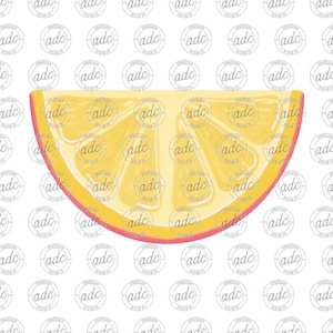 DIGITAL FILE Lemon Slice Door Hanger Sublimation Design