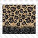 Black Glitter Leopard Print Skinny Tumbler Sublimation Design