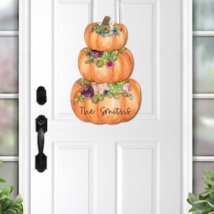 DIGITAL FILE Succulent Fall Stacked Pumpkin Sublimation Design