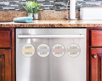 DIGITAL FILE Farmhouse Grain Sack Ticking Fabric Dirty Clean Dishwasher Magnet Sublimation Design Bundle