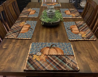 DIGITAL FILE Fall Floral Pumpkin and Plaid Fall Cutting Board Sublimation Design