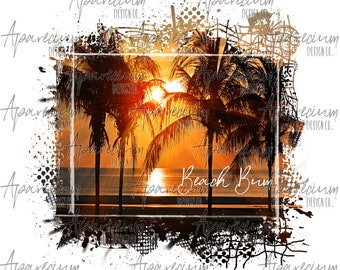 DIGITAL FILE Beach Bum Sublimation Design