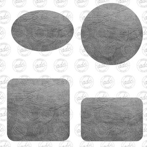 DIGITAL FILE Grey Leather Look Patch Sublimation Design Bundle