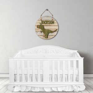 DIGITAL FILE Round T-Rex Dinosaur Nursery Sublimation Design