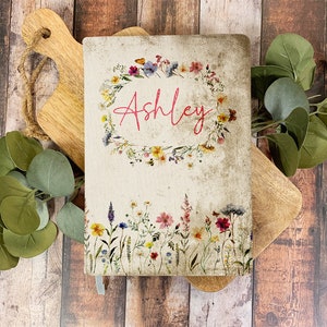 DIGITAL FILE Grunge Wildflower Notebook Journal Sublimation Design