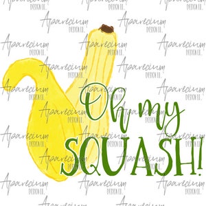 DIGITALE DATEI Oh mein Squash Aquarell Sublimationsdesign