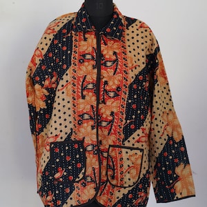 XL Size Vintage Kantha Christmas Gift Jacket Winter Boho Style Wedding Cotton Jackets Bohemian Handmade Jackets Unisex Patchwork Jackets