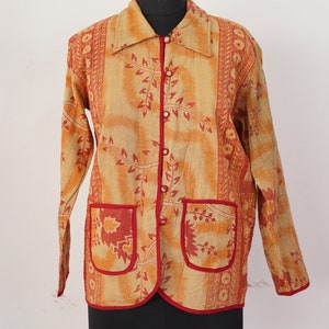S Size Vintage Kantha Jackets Christmas Jackets Japanese Style Cotton Jacket Bohemian Handmade Jacket Vintage Unisex Patchwork Cute Jacket