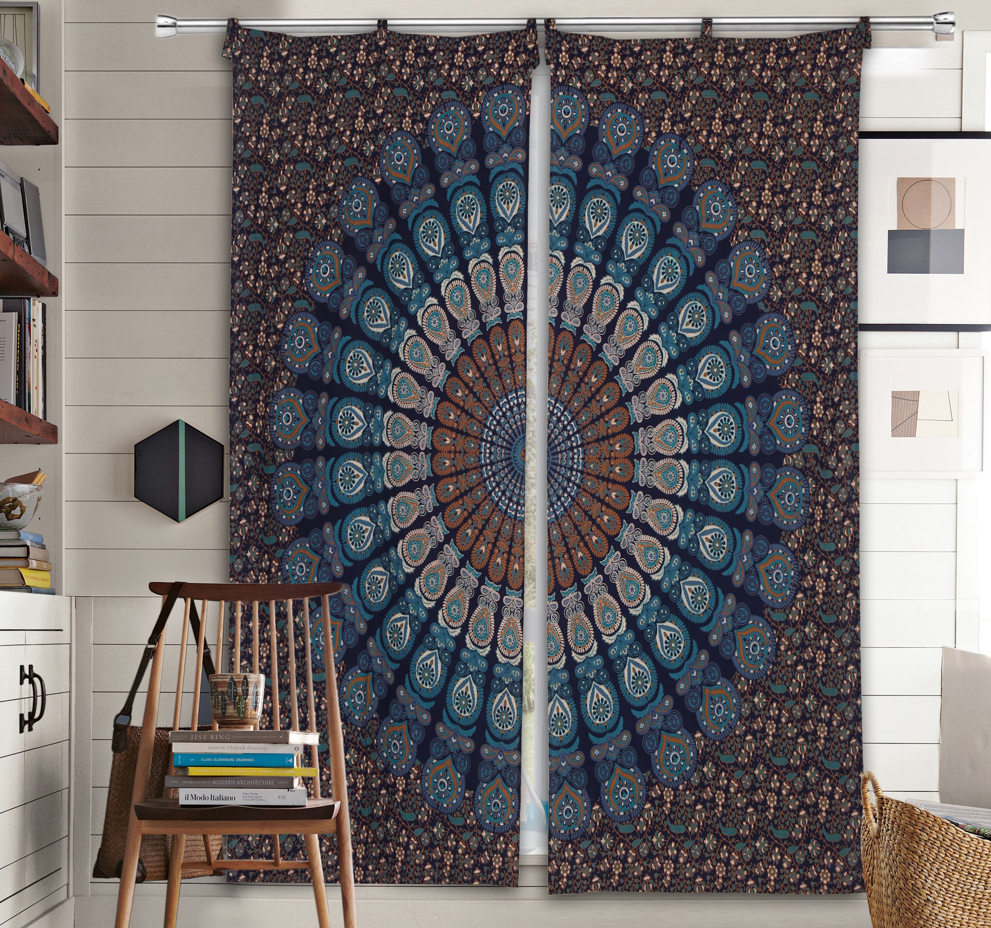 Boho Mandala Druck Vorhänge 100 % Baumwolle hochwertige | Etsy