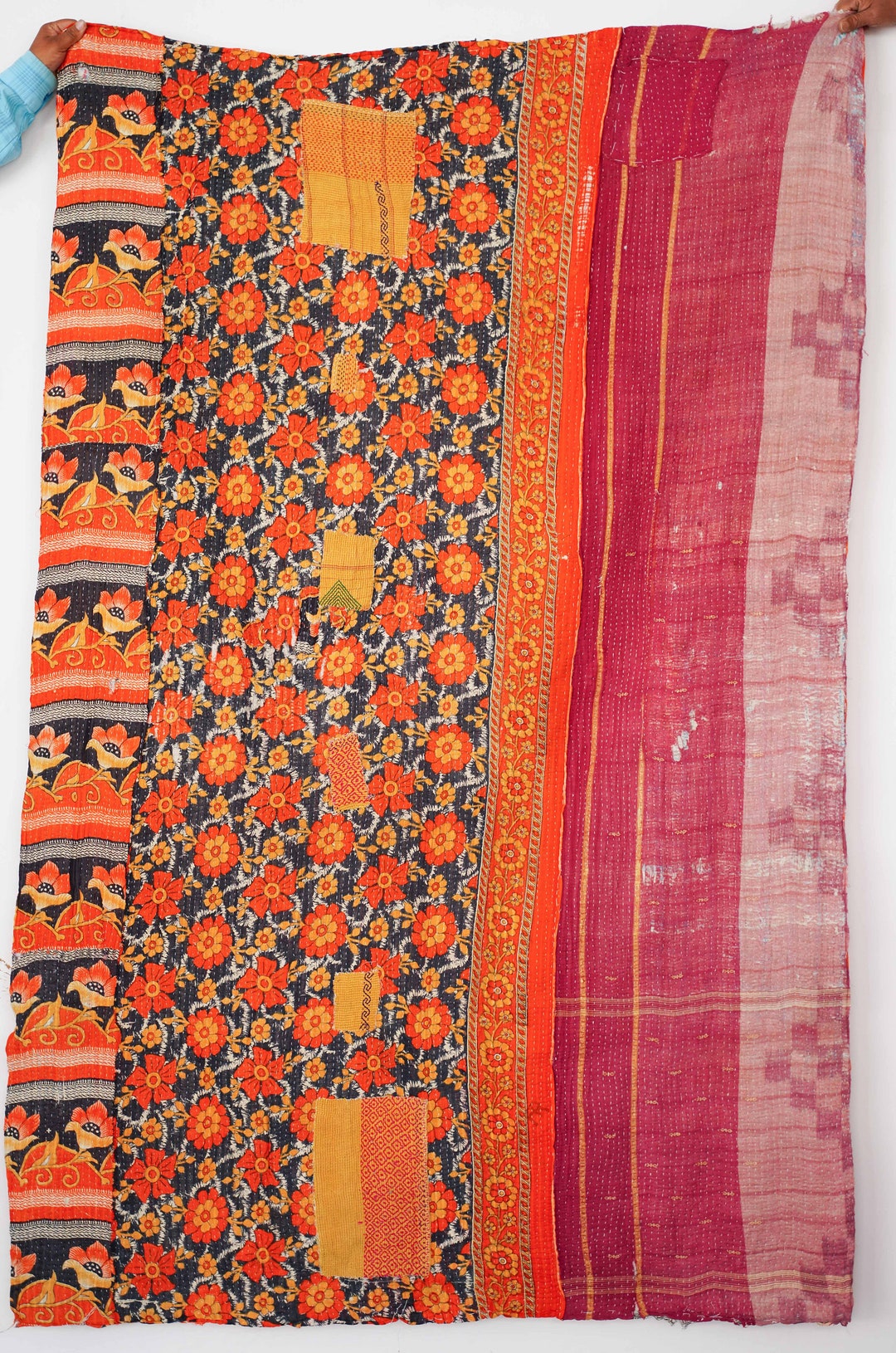 Vintage Kantha Quilt Etsy.de