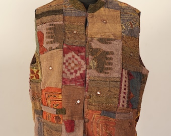 L Taille vintage Kantha De Noël Vestes Style Japonais Coton Veste Boho À La Main Veste vintage Unisexe Patchwork Mignon Veste