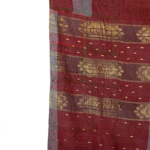 Vintage Indigo Handgemachte Kantha Quilt Hochwertige indische Bio-Baumwolle Handarbeit Kantha Reversible Ralli Recycelte alte Baumwolldecke Bild 2