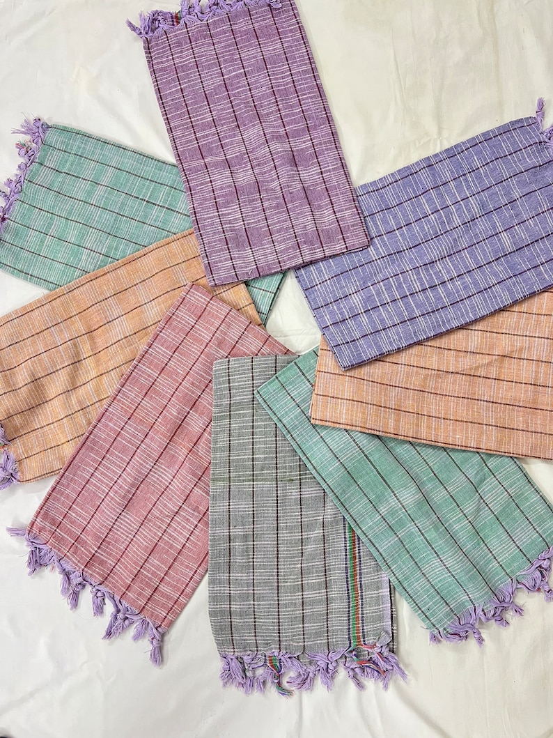 Chandratextiles Khadi Cotton Bath Towel - Thumbnail 3