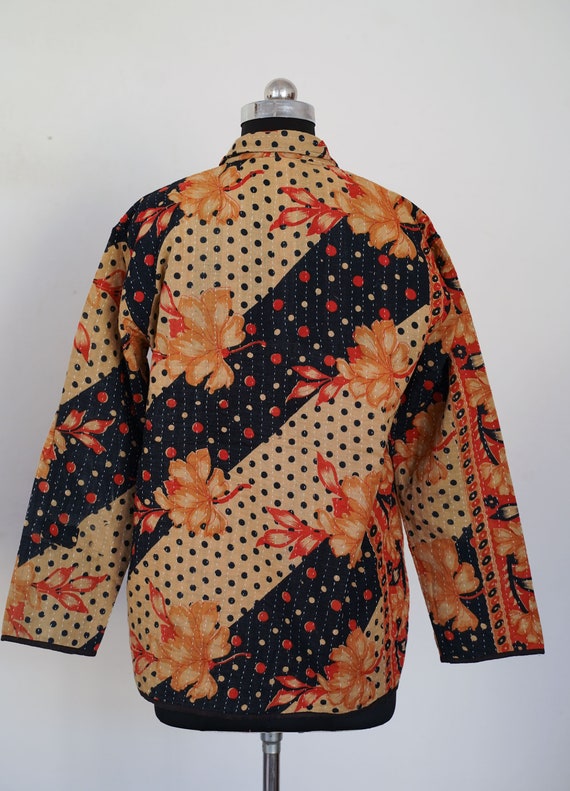 XL Size Vintage Kantha Christmas Gift Jacket Wint… - image 3