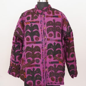 XXL Size Vintage Kantha Jackets Christmas Jackets Japanese Style Cotton Jacket Bohemian Handmade Jacket Vintage Unisex Patchwork Cute Jacket