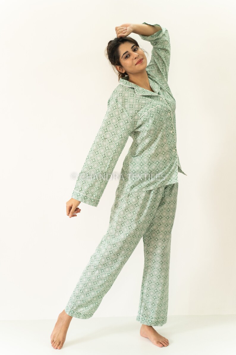 Pyjama en coton bio pjs en coton biologique femme pyjama ...