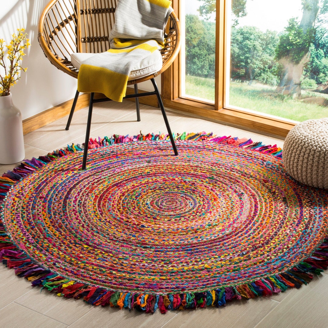 2022 Latest Arrival Round Rug Beautiful Multicolor Jaipuri Rug - Etsy