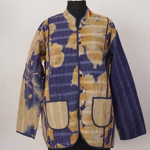 XL Size Vintage Kantha Jacket Handmade Christmas Gift Jacket Indian Stylish Cotton Jackets Bohemian Jackets Vintage Unisex Patchwork Jackets