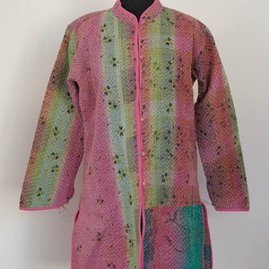 S Size Vintage Kantha Jackets Christmas Jackets Japanese Style Cotton Jacket Bohemian Handmade Jacket Vintage Unisex Patchwork Cute Jacket
