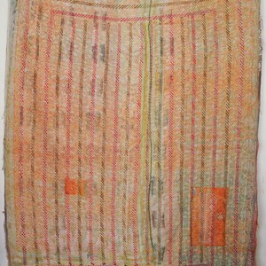 手作りのヴィンテージカンタキルト、インド風パッチワークベッドスプレッド、リバーシブルコットンスロー、ボヘミアンブランケット