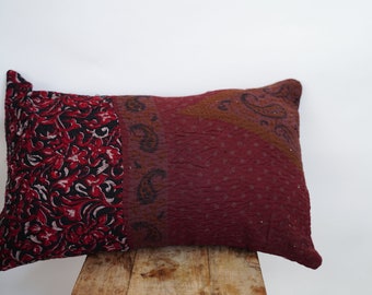 30X50CM vintage Kantha Christmas Pillow Cover Indian Boho Patchwork Kantha Pillow Cover For Christmas Gift Antique Kantha Throw Pillow