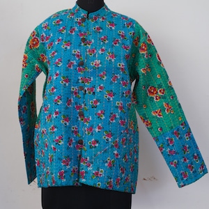 XXL Size Vintage Kantha Throw Beautiful Jacket Christmas Jackets Cotton Jackets Bohemian Handmade Jacket Vintage Unisex Patchwork Jacket