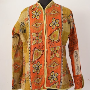 XL Size Vintage Kantha Jacket Handmade Christmas Gift Jackets Indian Stylish Cotton Jackets Bohemian Jacket Vintage Unisex Patchwork Jackets