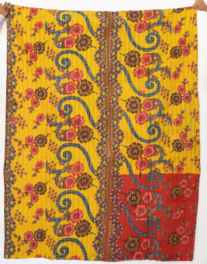 Vintage Kantha Throw Etsy