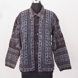 L Size Christmas Gift Boho Vintage Kantha Winter Jackets Indian Style Cotton Jackets Bohemian Handmade Jackets Unisex Patchwork Jackets