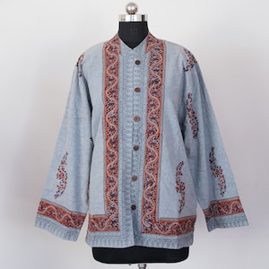 XXL Size Christmas Gift Boho Vintage Kantha Winter Jackets Indian Style Cotton Jackets Bohemian Handmade Jackets Unisex Patchwork Jackets