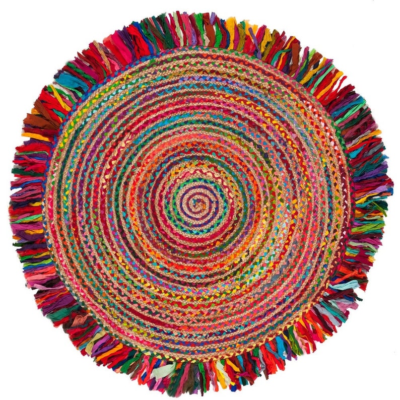 2022 Latest Arrival Round Rug Beautiful Multicolor Jaipuri Rug - Etsy