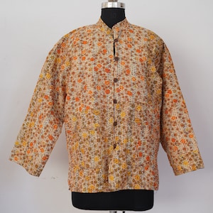 L Size Vintage Kantha Jacket Handmade Christmas Gift Jackets Indian Stylish Cotton Jackets Bohemian Jackets Vintage Unisex Patchwork Jackets