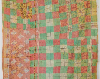 Neu Hochwertige schöne Vintage Baumwolle Kantha Quilt Überwurf Wendedecke Tagesdecke Kantha Überwurf