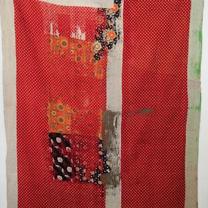 Couette Kantha authentique | Couverture indienne cousue main | Couvre-lit réversible vintage