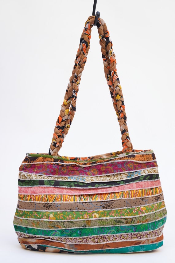 Ethnic Boho Handbag, Shoulder Bag, Vintage Half Moon Beach Bag, One of A  Kind Vintage Handbag, Textile India Hand Embroidered Hmong - Etsy