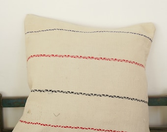 Vintage Kantha Cushion Cover: 50x50cm Bohemian Pillow