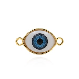 Magic Eye Connector,18K Gold Filled Enamel Only Connector,Eye Charm, Eye Jewelry,DIY Jewelry Accessories,11x21x6.5mmmm