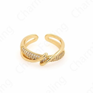 1PCS 18K Gold Filled Twisted Ring, Stacking Rings, Dainty Gold Ring, Solid Gold Ring, Gold Rings, Gift For Her