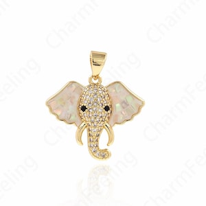 1pcs Gold Animal Pendant, Gold Elephant Pendant, Elephant Pendant, Elephant Pendant, Elephant Jewelry, DIY Jewelry Making 23.5x21x4.5mm